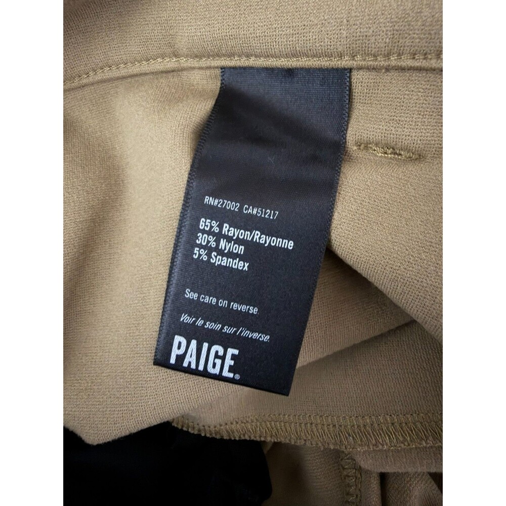 PAIGE Mens Dress Pants Size 38 Khaki Stretch Flat Front Casual Chino - Picture 11 of 12
